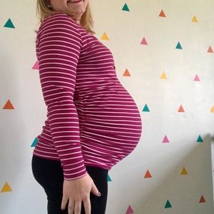 Motherhood Maternity Striped Henley